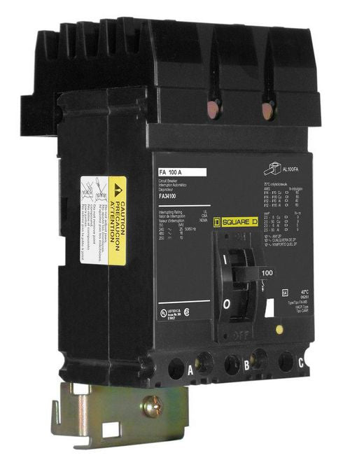 Square D FA34050 480 Volt 50 Amp Molded Case Circuit Breaker