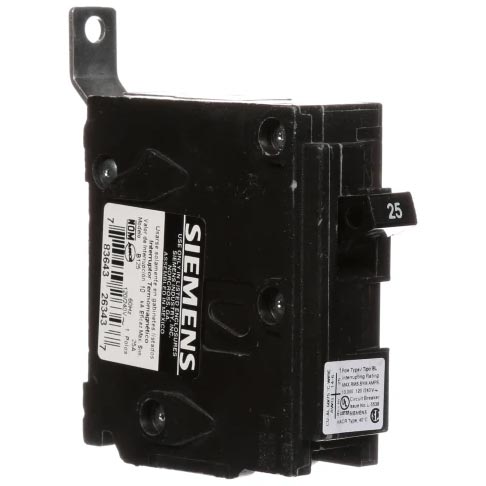 Siemens B125 Panelboard Circuit Breaker 25A (1P) Replacement MPN