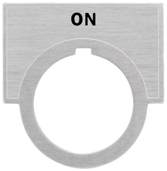 Siemens 52NL11 2 x 1-7/16 Inch On Brushed Aluminum Large Push Button Legend Plate