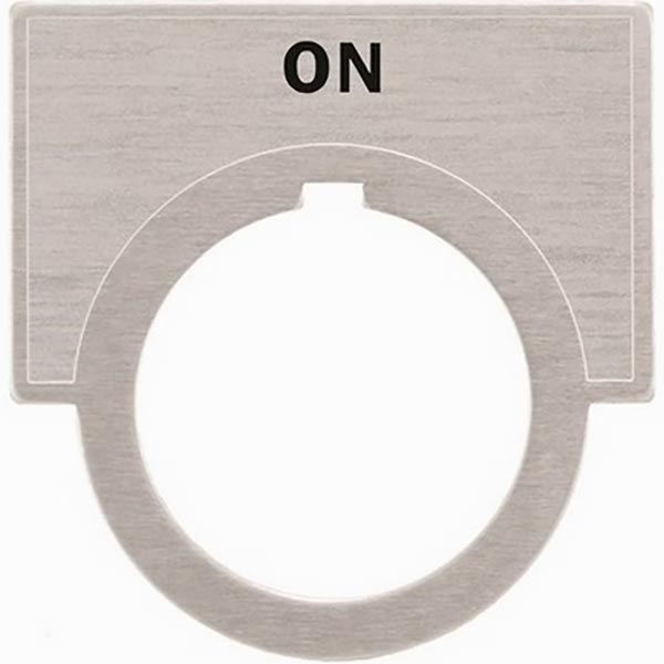 Siemens 52NL11 2 x 1-7/16 Inch On Brushed Aluminum Large Push Button Legend Plate