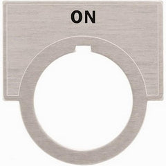 Siemens 52NL11 2 x 1-7/16 Inch On Brushed Aluminum Large Push Button Legend Plate