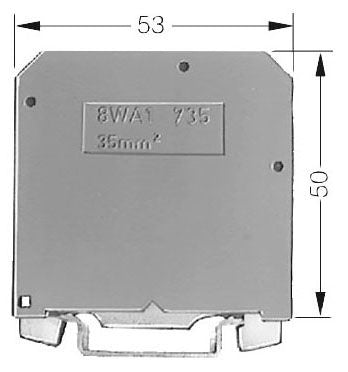 Siemens 8WA1011-1PM00 Feed Through Terminal Block