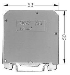 Siemens 8WA1011-1PM00 Feed Through Terminal Block