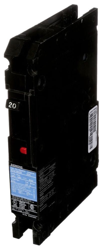 Siemens ED21B020 1-Pole 20 Amp 120 VAC 10 kA Circuit Breaker Lug