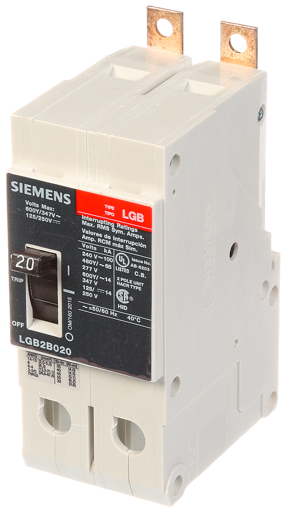 Siemens LGB2B020B BRKR LGB 20A 2P 480Y