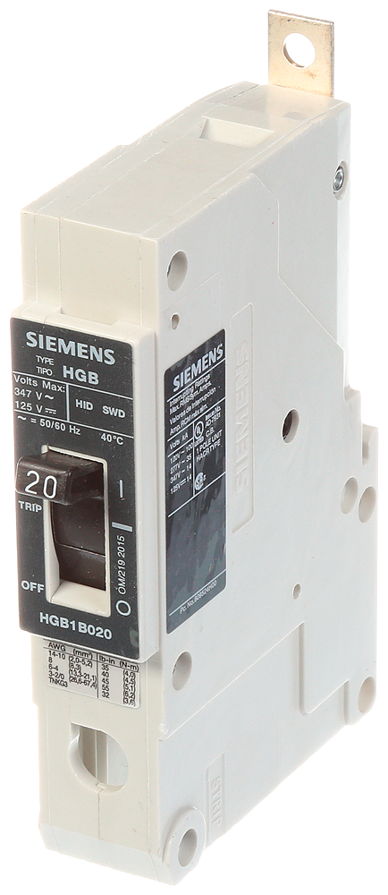 Siemens HGB1B020B BRKR HGB 20A 1P 277V