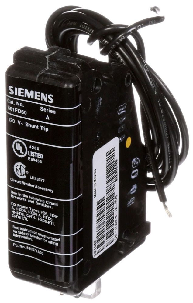 Siemens S01FD60 Circuit Breaker Shunt Trip 120 VAC