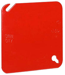 Steel City 52-C-1RD Square Fire Alarm Box Cover 4 Inch