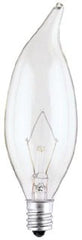 Westinghouse 0366200 (60CA10/CB/130) Incandescent Lamp 60W 130V Flame Tip Candelabra Base