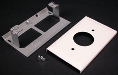 Wiremold G3027AE Steel Single Receptacle Plate 3000 Gray