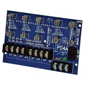 Altronix PD4 Power Distribution Module, Fused Outputs up to 28VAC/VDC, Board