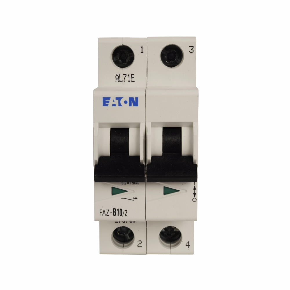 Eaton FAZ-B10/2-NA Miniature Circuit Breaker 10 Amp 2 Pole 277/480V