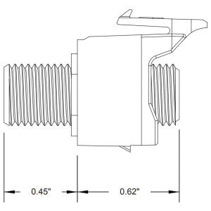 Leviton 41084-FBF Quickport Snap-In F-Type Adapter