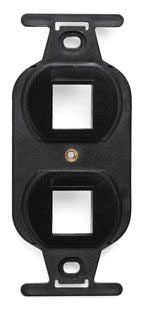 Leviton 41087-2EP QuickPort Duplex Type 106 Insert, 2-Port, Black