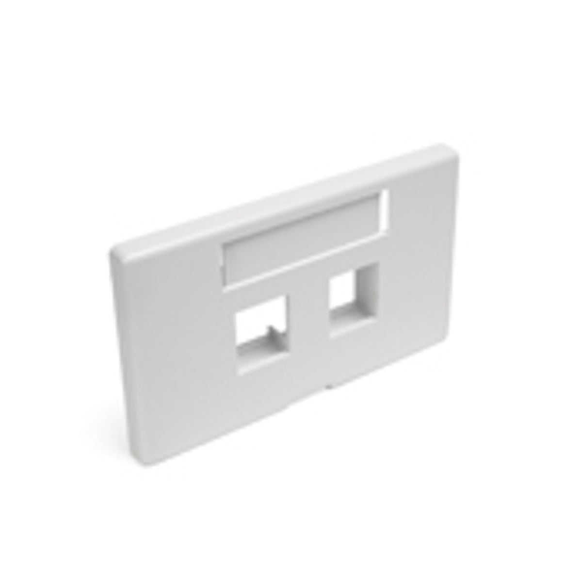 Leviton 49910-HW2 QuickPort Modular Furniture Faceplate 2-Port White