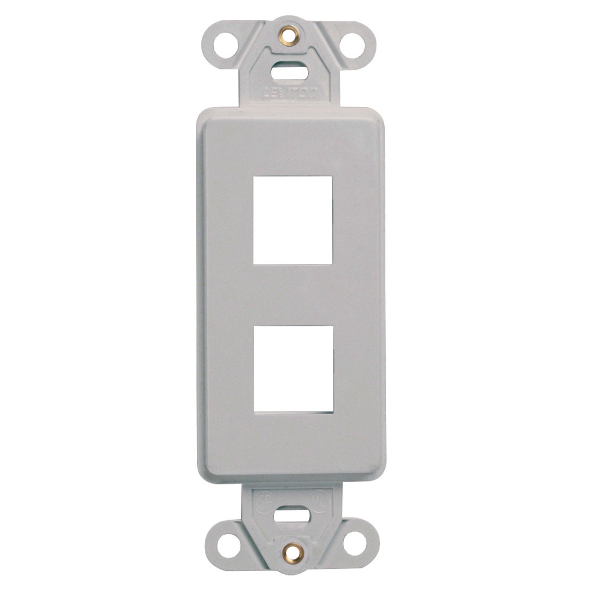 Leviton 41642-GY QuickPort Decora Insert, 2-Port, Gray