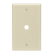 Leviton PJ11-T 1-Gang 0.406 Hole Telephone/Cable Wallplate, Midway Size