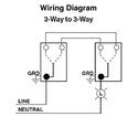 Leviton CSB3-20I 3-Way Commercial Grade Toggle Switch 20A 120/277V