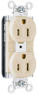 Pass & Seymour PT5362I PlugTail Spec Grade Duplex Receptacle 20A 125V - Ivory