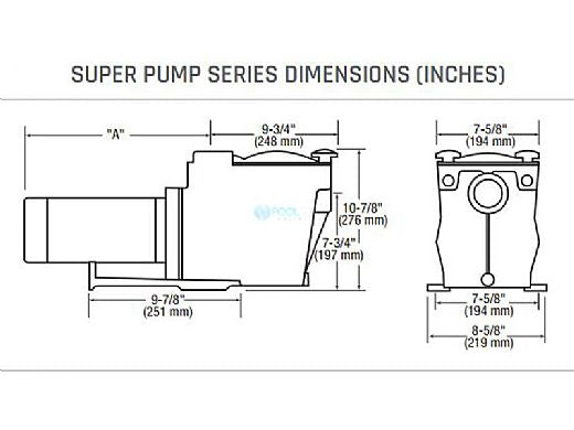 Hayward W3SP2605X7 Super Pump | 115-230V 0.75HP Up Rated