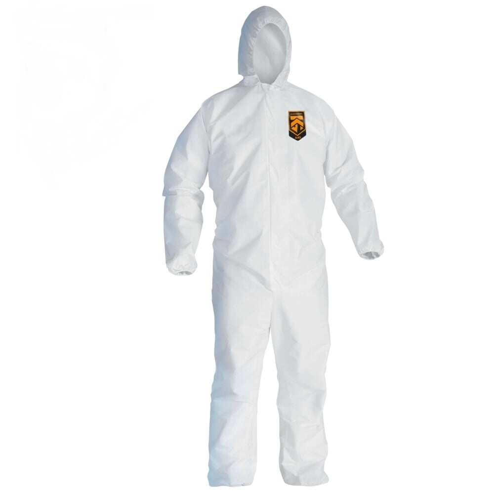 KleenGuard 44324 A40 Liquid/Particle Protection Coverall, Elastic Wrists, Ankles & Hood