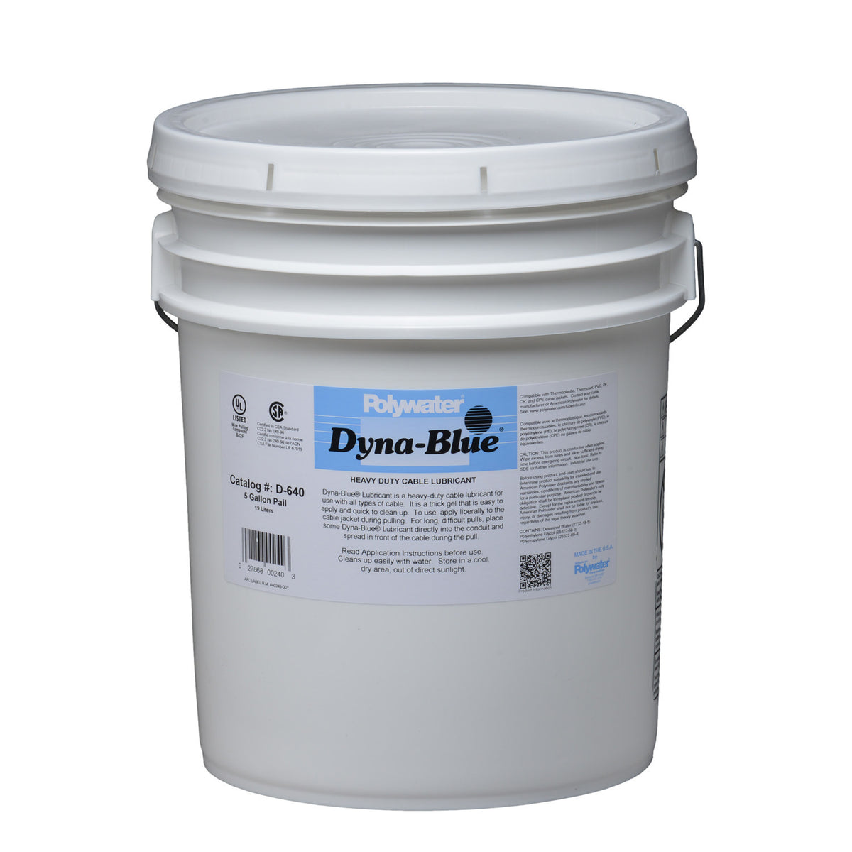 American Polywater D-640 5-Gal Dyna-Blue Lubricant