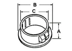 Bridgeport 9794 Bushing, Insulating, Plastic Rated 105 Degrees C, 1.750 Inch Hole Dia.