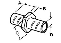 Bridgeport 531-DC Coupling, Screw-In, Zinc Die Cast, Size 3/4 Inch