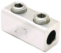 BURNDY AMS4/0 Aluminum Mechanical Splice, 4/0-6 AWG, 9/16 Screw Dia, 2 Screws, 5/16 Hex Size, Al/Cu Rated