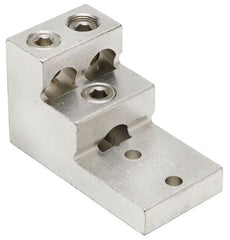 BURNDY K21A36U2 Aluminum Universal Terminal, 2 Hole, Three: 2 AWG (Str)-600 kcmil, 3/8 Stud, 1.38 Stud Hole Spacing, 3 Screws, Al/Cu Rated, Tin Plated.