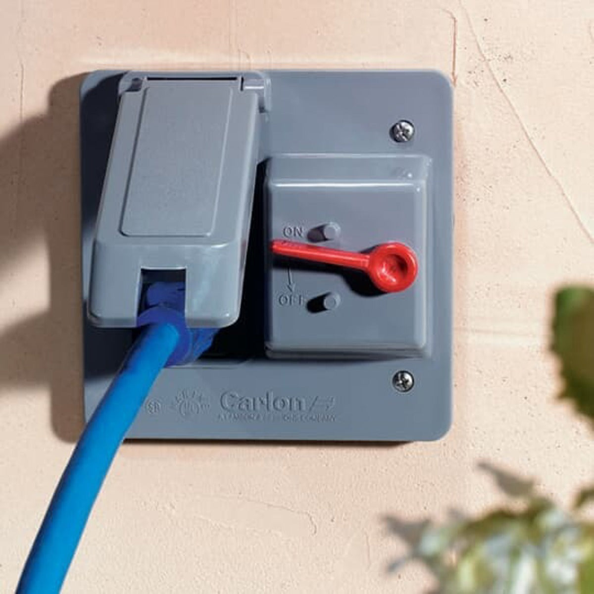 CARLON E9G2DSN-CAR 2-gang Weatherproof Vertical Mount Duplex/Toggle ...