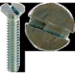 CULLY 39541 6-32 Flat Head Machine Screw Kit, Slotted, Zinc Plated, 1/2(100), 3/4(100), 1(75), 1-1/4(55), 1-1/2(45), 2(40)