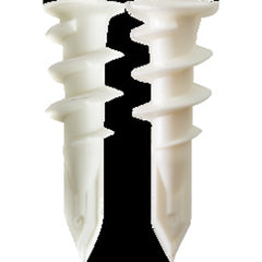 CULLY 39921 #8 EZ Ancors, White Plastic with #8 x 1 Screws, Phillips/Slotted, Includes #2-2 Hex Power Bit