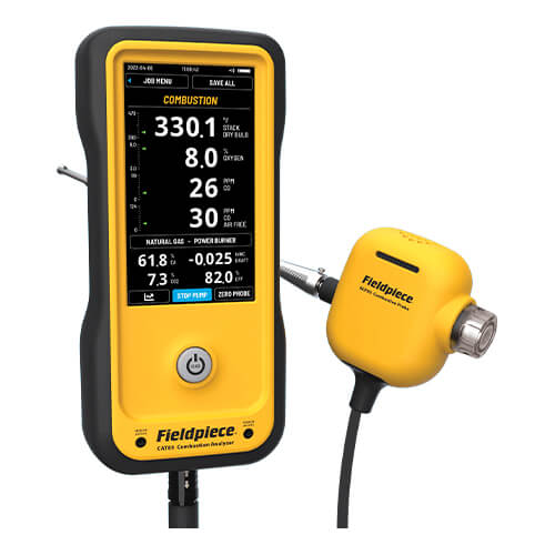 Fieldpiece CAT85K2 Combustion Analyzer HC with Wireless Printer and HydroCycle Pump Technology