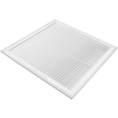 Hart & Cooley 021776 24 x 24 White Steel Fixed-Bar Filter Grille 96AFB Series