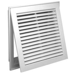 Hart & Cooley 021783 30 x 12 Wall Opening Size White Steel Fixed-Bar Filter Grille 96AFB Series