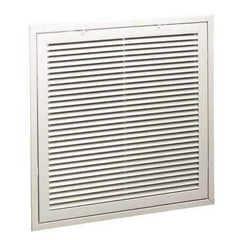 Hart & Cooley 021778 25 x 14 Wall Opening Size White Steel Fixed-Bar Filter Grille 96AFB Series