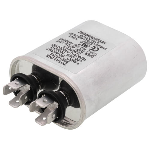 TEMPSTAR 1187293 Oval Run Capacitor, 7.5 Mfd, 370 Volts