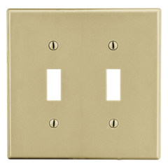 Hubbell PJ2I HUBW WALLPLATE M-SIZE 2-G 2) TOG IV 2G SWITCH WALLPLATE