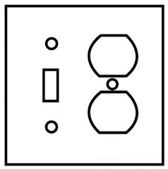 Hubbell Wiring Device-Kellems P18W HWDK P18W WALLPLATE, 2-G, 1) DUP 1)