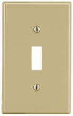 Hubbell PJ1I Wallplate, M-Size, 1-G, Ivory