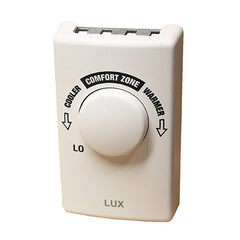 Johnson Controls LV1 Lux LV1 Line Voltage Single Pole Heat Thermostat Sterling White