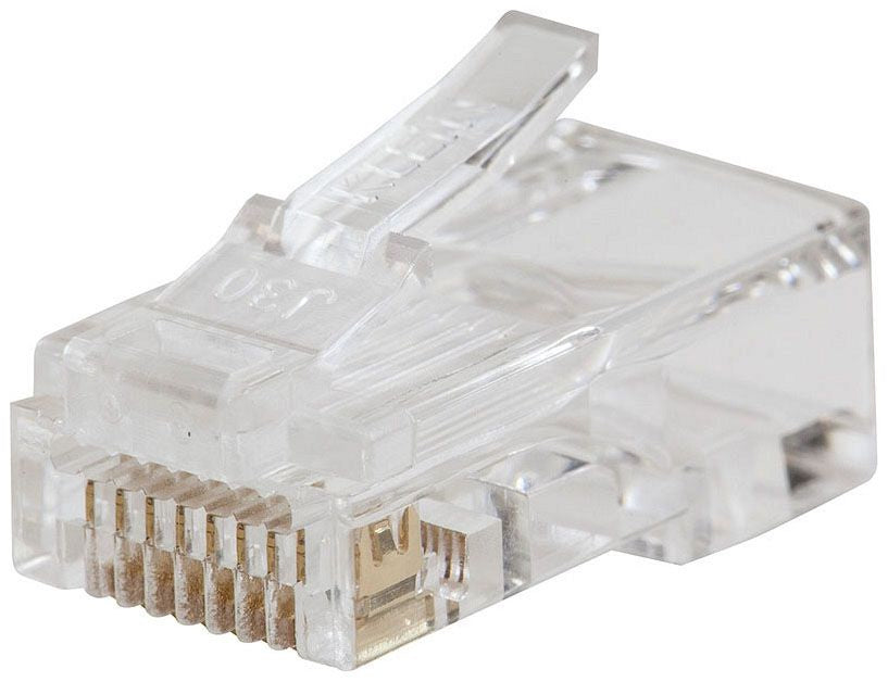 Klein VDV826-703 Pass-Thru Modular Data Plug, CAT6, 50-Pack