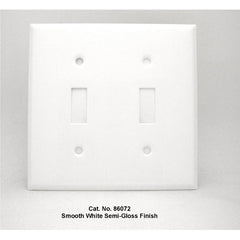 Mulberry 86072 Standard Wallplate, 2 Gangs, 4.5 in H x 4.562 in W