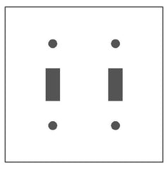 Mulberry 86072 Standard Wallplate, 2 Gangs, 4.5 in H x 4.562 in W