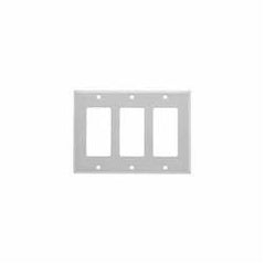 Mulberry 86403 Standard Receptacle Wallplate 3 Gangs 4-1/2 in H x 6-3/8 in W