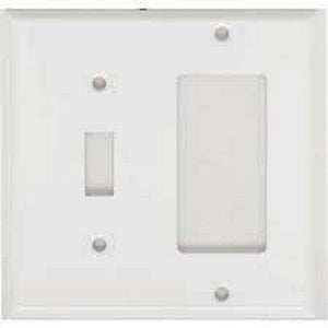 Mulberry 86432 Standard Combination Wallplate, 2 Gangs, 4.5 in H x 4.562 in W