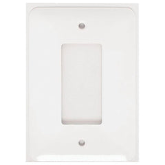 Mulberry 76761 Maxi Size Receptacle Wallplate 1 Gang White Semi-Gloss