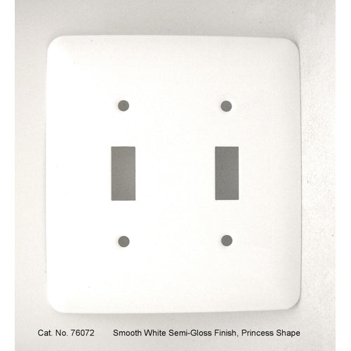 Mulberry 76072 Standard Wallplate 2G White Semi-Gloss