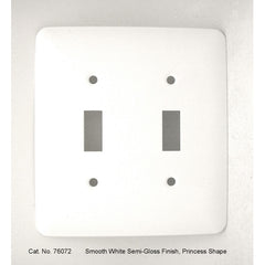 Mulberry 76072 Standard Wallplate 2G White Semi-Gloss